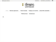 Tablet Screenshot of cerrejon.com